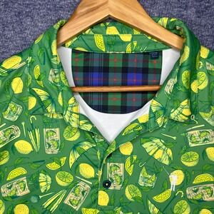 William Murray Golf Men's XLarge Green Lemonade‎ Golf Polo Shirt EUC